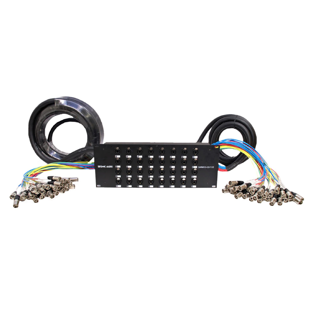 Seismic Audio SARMSS-16x515 Rackmount 16-Kanal XLR TRS Kombi Splitter Snake Kabel – 1,5 m & 4,5 m XLR-Kabelstränge