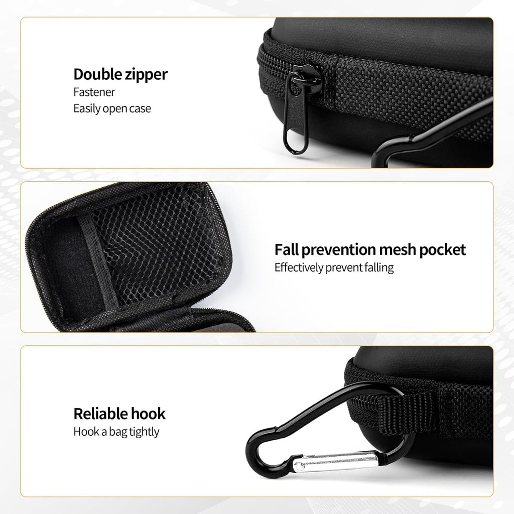 KZ ZS10 Pro IEM 入耳式监听器盒，带登山扣的 CCZ ZC02 耳机盒，适用于 CCA CRA、Shure SE215、Moondrop Chu、CCZ Melody、KBEAR KS1 的 EVA 旅行收纳包