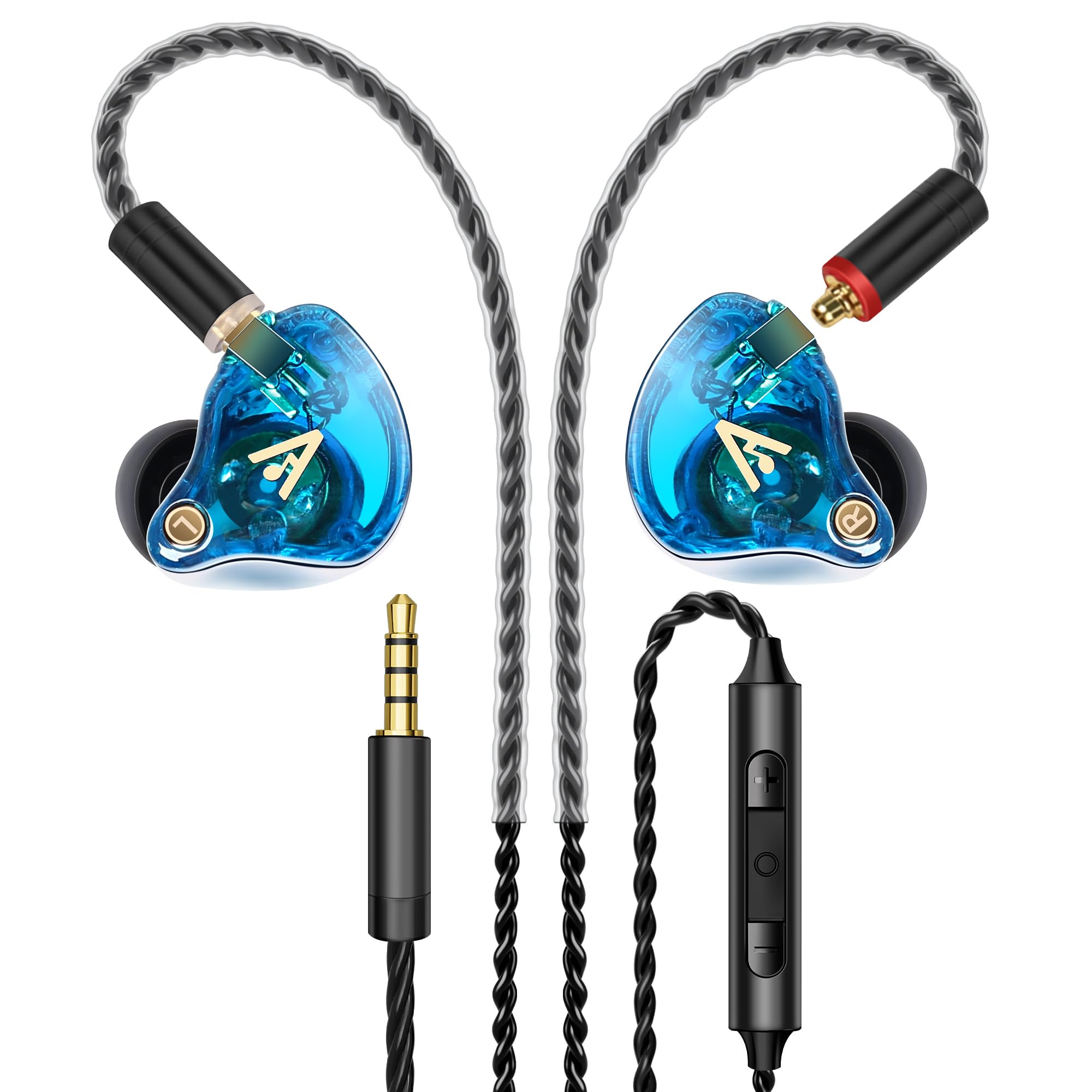 Vibes 202MC USB-C Wired Earbuds - USBC HiFi in Ear Headphones for iPhone 17/16/15 - Noise Isolating Ear Buds w/ Mic - Clear Sound, Deep Bass & Comfort-Fit Earphones - Silver Plated Cord, Carrying Case