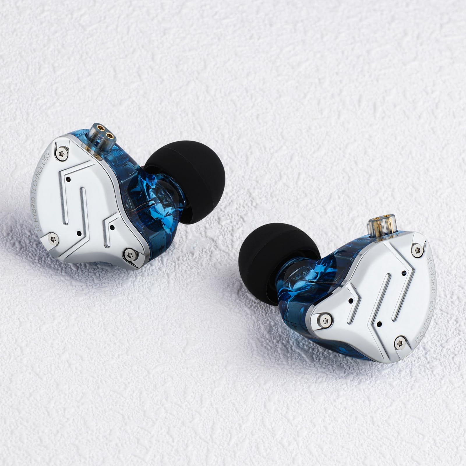 لينسول KZ ZS10 Pro، سماعات أذن داخلية مزودة بـ 4 محركات BA و1 محرك DD، سماعات سلكية هاي فاي، سماعات ألعاب، سماعات IEM هجينة مع لوحة وجه من الفولاذ المقاوم للصدأ، كابل قابل للفصل للموسيقيين (بدون ميكروفون، أسود)
