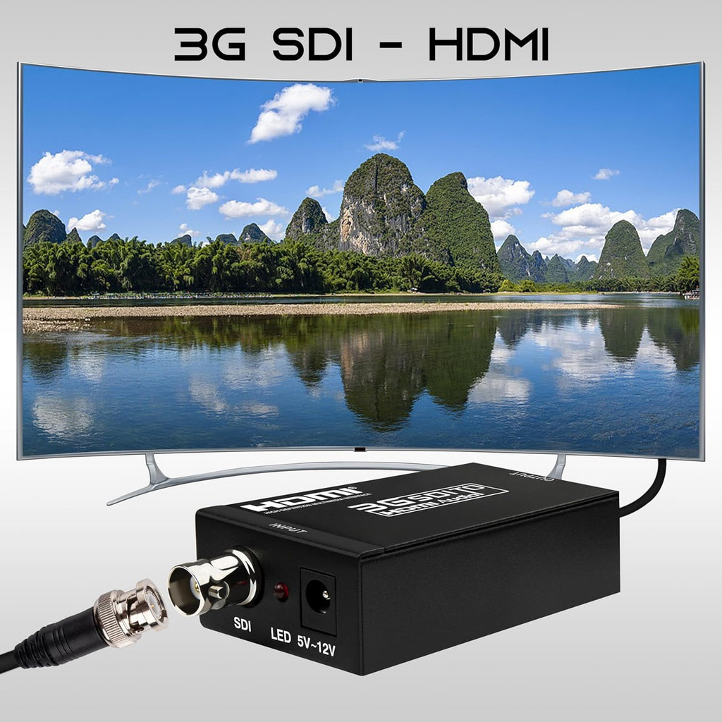 محول Boobrie من SDI إلى HDMI، محول صوت وفيديو بدقة Full HD 1080P يدعم تحويل SD/HD/3G-SDI إلى HDMI للشاشة والكاميرا وجهاز العرض