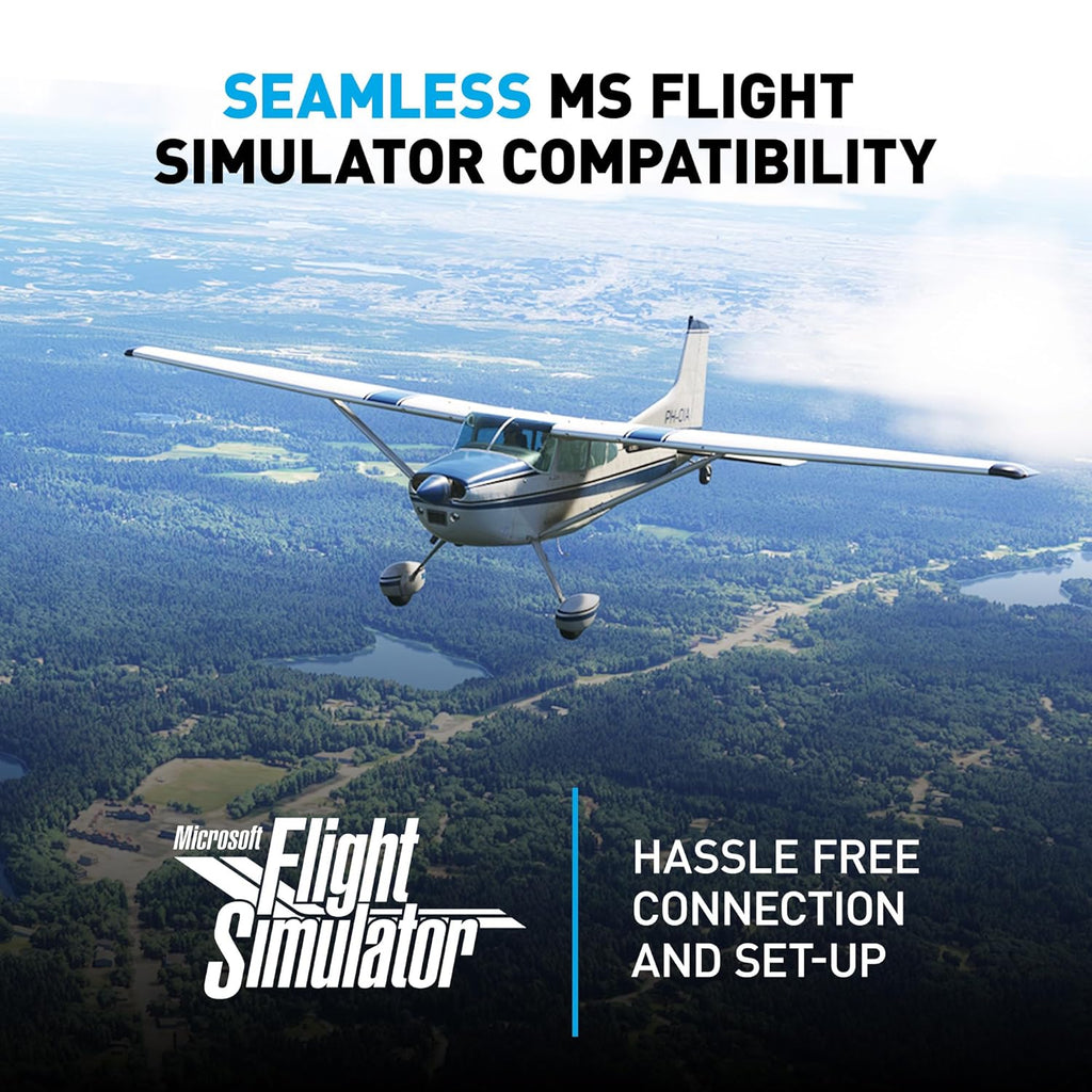 Honeycomb Alpha LITE - compact yoke for flight simulation, 180 rotation, programmable buttons, sturdy steel shaft, clear design perfect for sim beginners, plug & fly with MSFS 2024 [video game] [video game] [video game]
