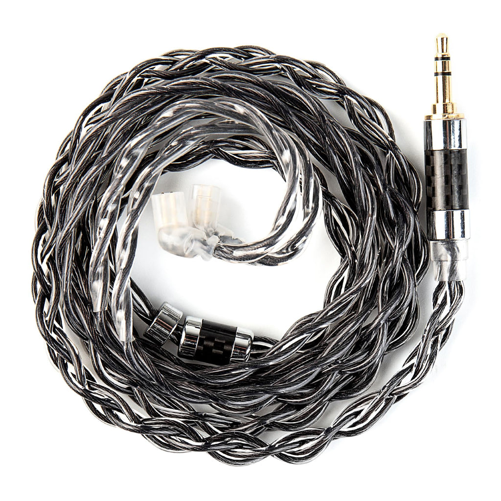 KBEAR P34 IEM Cable, 5N 2-Strands 98-Core OFC Silver-Plated HiFi Earphone Upgrade 2Pin Cable, Interchangeable 3.5mm/4.4mm Plug, in Ear Monitors Headphones Replacement Wire for Audiophile Musician