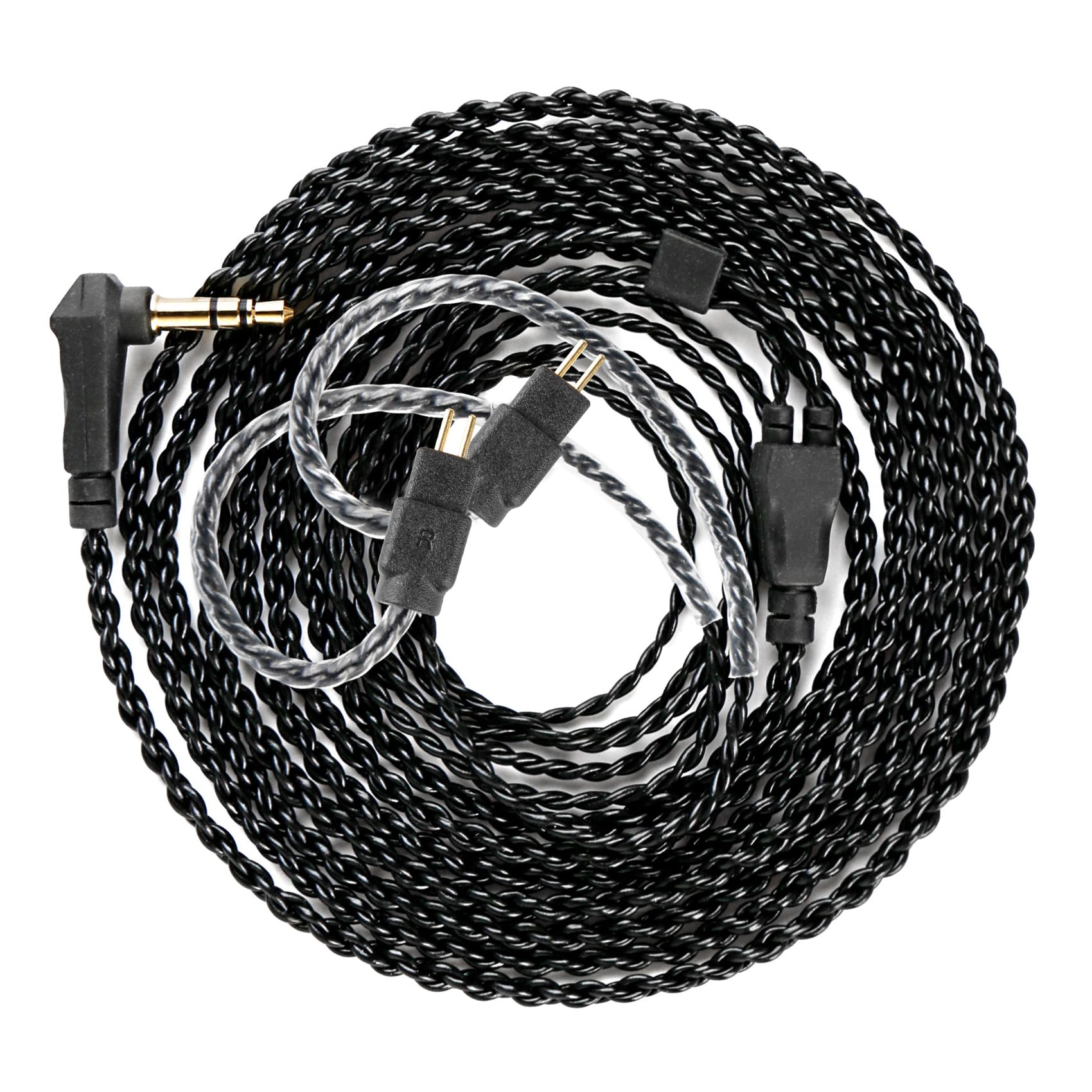 KZ ZS10 PRO Cable 2M IEM Cable in Ear Monitor Cable with 3.5mm Plug for KZ ZS 10 PRO/ZS10 PRO X/EDX PRO/ZAR/Castor/ZSN PRO/ZSN PRO X/ES4/ZSR//ZS10 PRO 2/ZS12 PRO X (3.5mm Without Mic, QDC)
