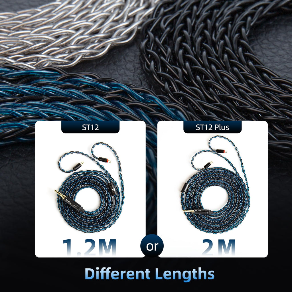 KZ CCA 2PIN IEM Earphone Cable, 4 Core High-Purity Copper Twisted IEMs Replacement Cable, Earbud Headphone Replacement Copper Extension Cable for KZ ZST ZSTX EDX ES4 AS10 CCA C10 C16 TRN V80 V90
