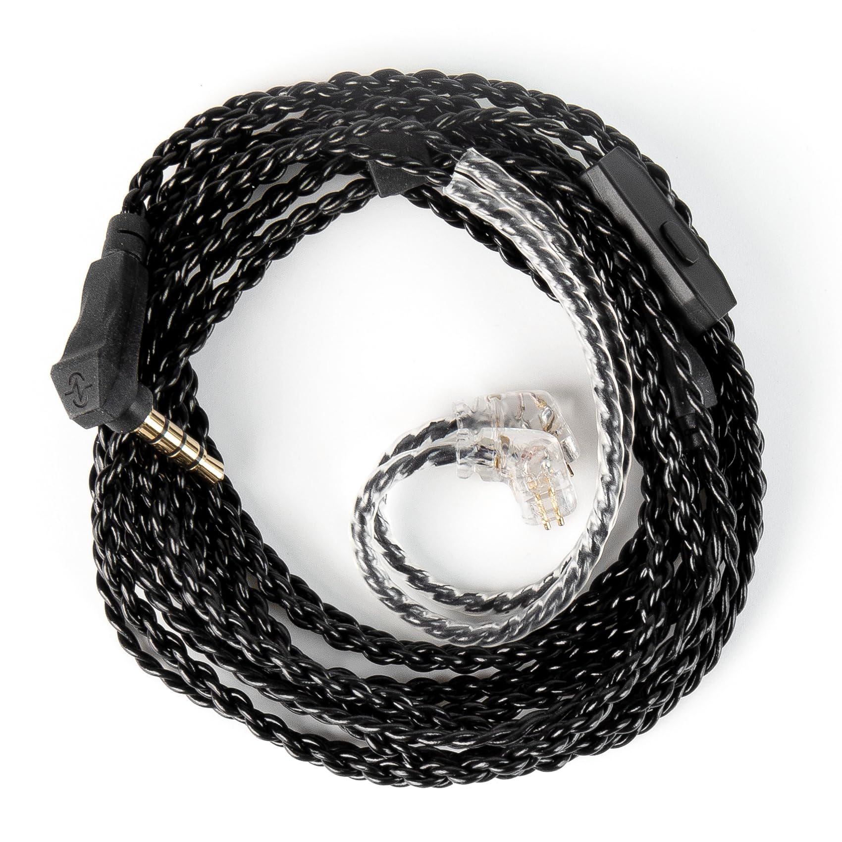 KZ ZS10 PRO Cable 2M IEM Cable in Ear Monitor Cable with 3.5mm Plug for KZ ZS 10 PRO/ZS10 PRO X/EDX PRO/ZAR/Castor/ZSN PRO/ZSN PRO X/ES4/ZSR//ZS10 PRO 2/ZS12 PRO X (3.5mm Without Mic, QDC)