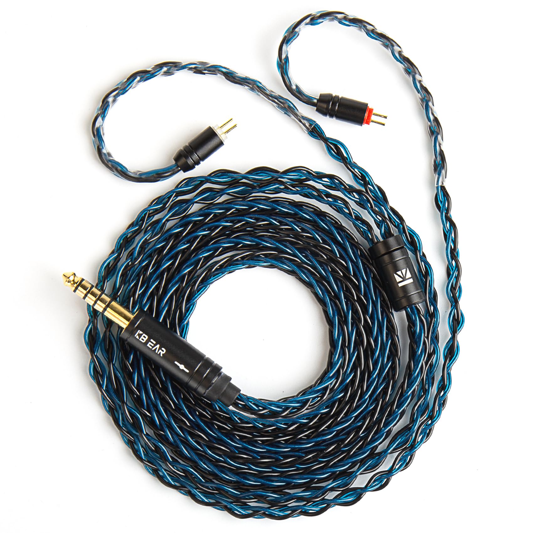KZ CCA 2PIN IEM Earphone Cable, 4 Core High-Purity Copper Twisted IEMs Replacement Cable, Earbud Headphone Replacement Copper Extension Cable for KZ ZST ZSTX EDX ES4 AS10 CCA C10 C16 TRN V80 V90