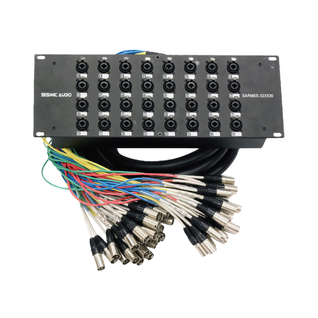 Seismic Audio SARMSS-16x515 Rackmount 16-Kanal XLR TRS Kombi Splitter Snake Kabel – 1,5 m & 4,5 m XLR-Kabelstränge