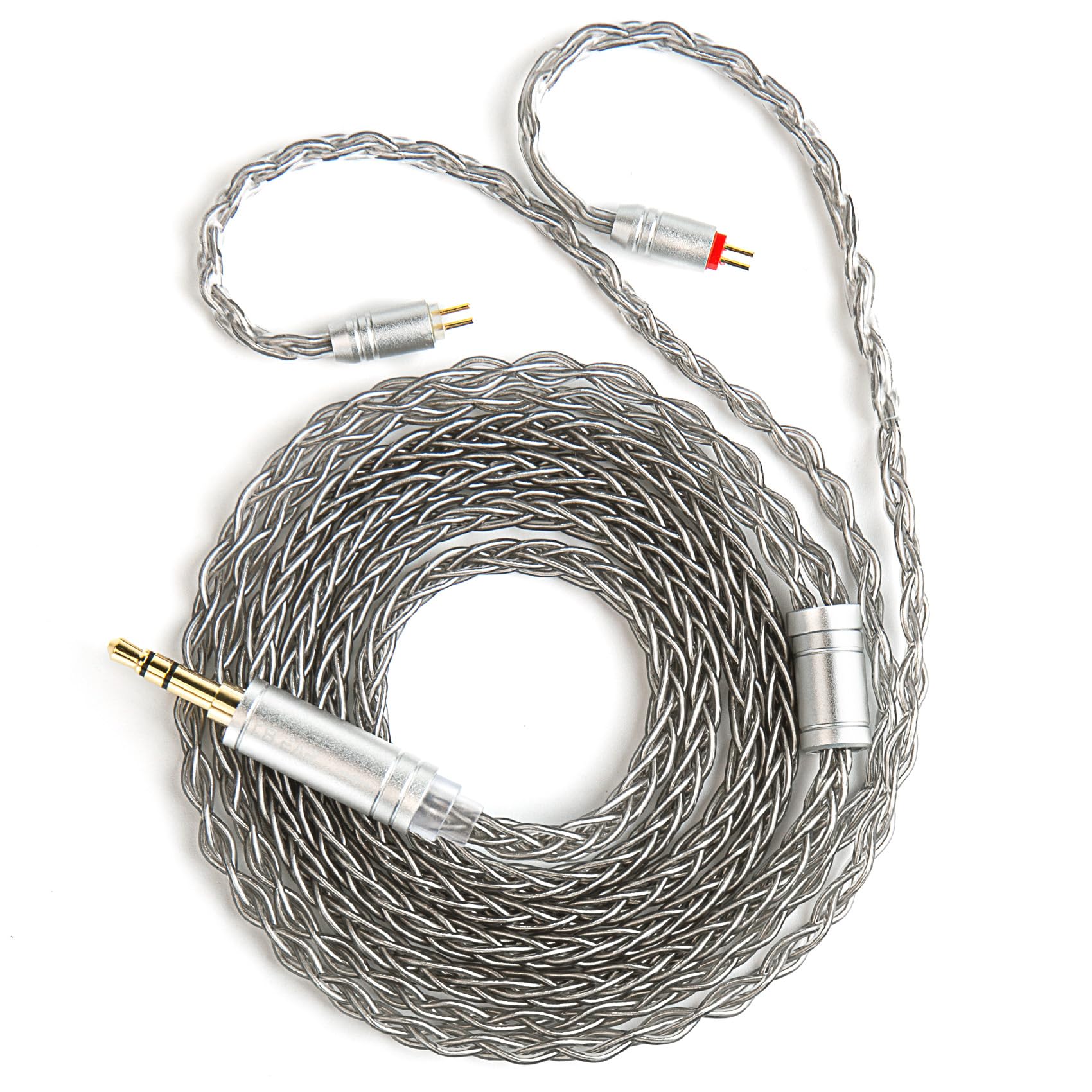 KZ CCA 2PIN IEM Earphone Cable, 4 Core High-Purity Copper Twisted IEMs Replacement Cable, Earbud Headphone Replacement Copper Extension Cable for KZ ZST ZSTX EDX ES4 AS10 CCA C10 C16 TRN V80 V90