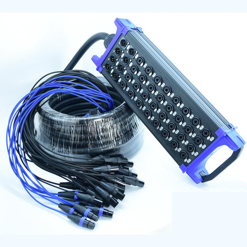 كابل أركلوف 32 إرسال أنثى 8 إرجاع ذكر 40 قناة منخفض الارتفاع XLR 1/4" TRS إرسال فرعي كومبو سبليتر سنيك 10 أقدام