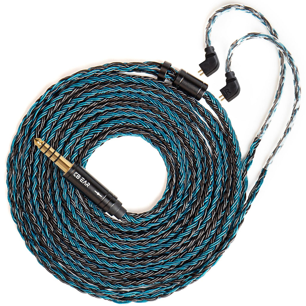 KBEAR ST16 Plus Long IEMs Earphone Cable with QDC-Type Pin for KZ ZSN/ZSN PRO /EDX PRO/ZS10 PRO/ZSN PRO X/ZS12 PRO X/ZSX/ZAS/ZVX/AS16/ZAR/DQS/ASX/D-Fi/Castor/PR2/PR3/ZEX CCA CRA/C12/C10PRO (QDC 3.5MM)