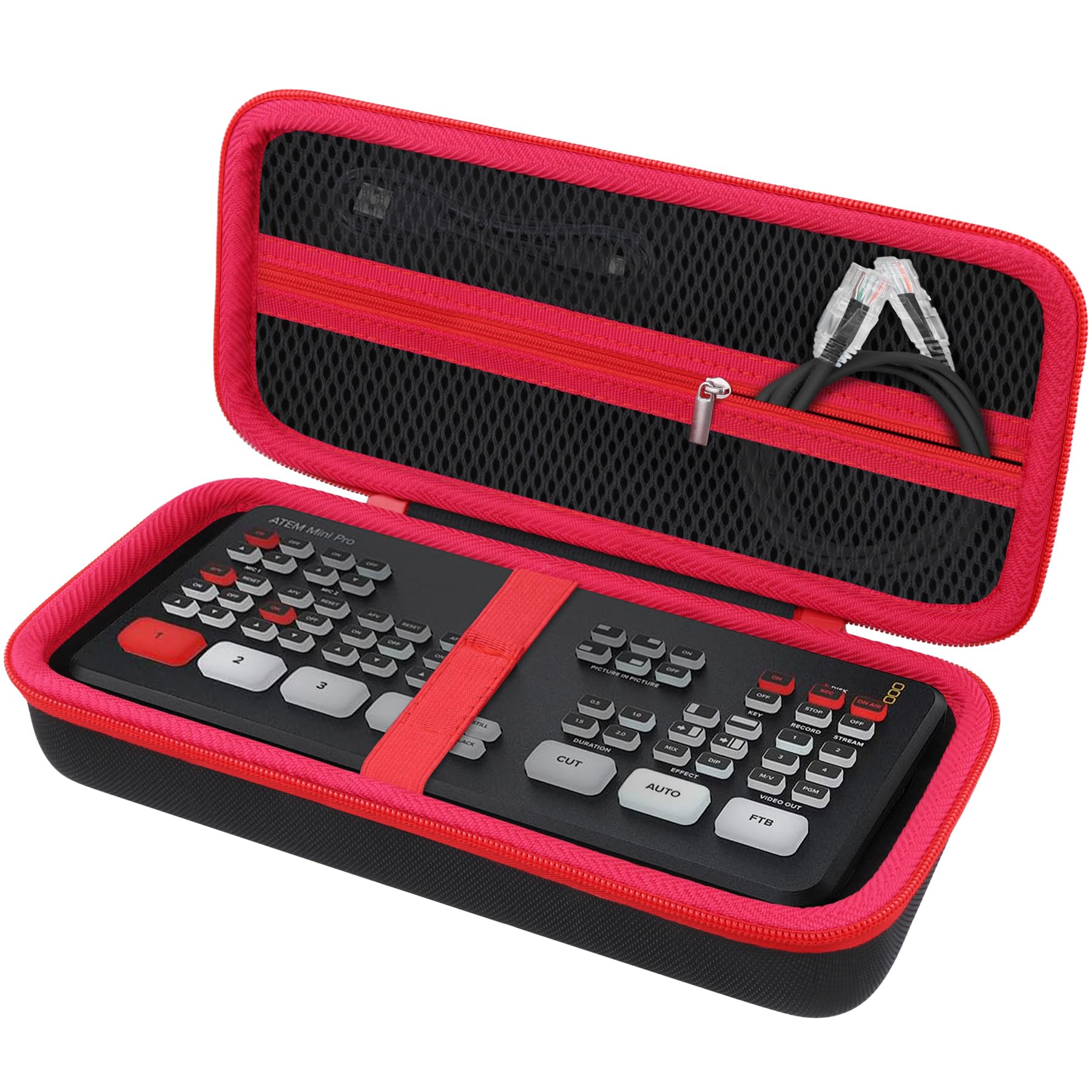 حافظة صلبة متينة co2CREA متوافقة مع Blackmagic Design ATEM Mini Extreme و ATEM Mini Extreme ISO، حافظة تخزين واقية لمبدل ATEM HDMI لمزج الفيديو والبث المباشر
