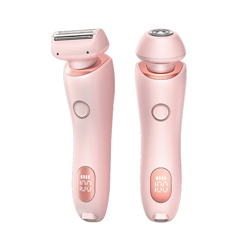 Two-in-one hair removal epilator and trimmer, pink handheld devices