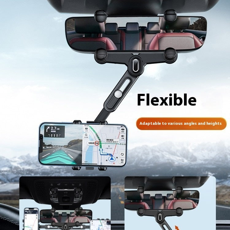 Rearview Mirror Clip-on Car Mobile Phone Special Navigation Bracket