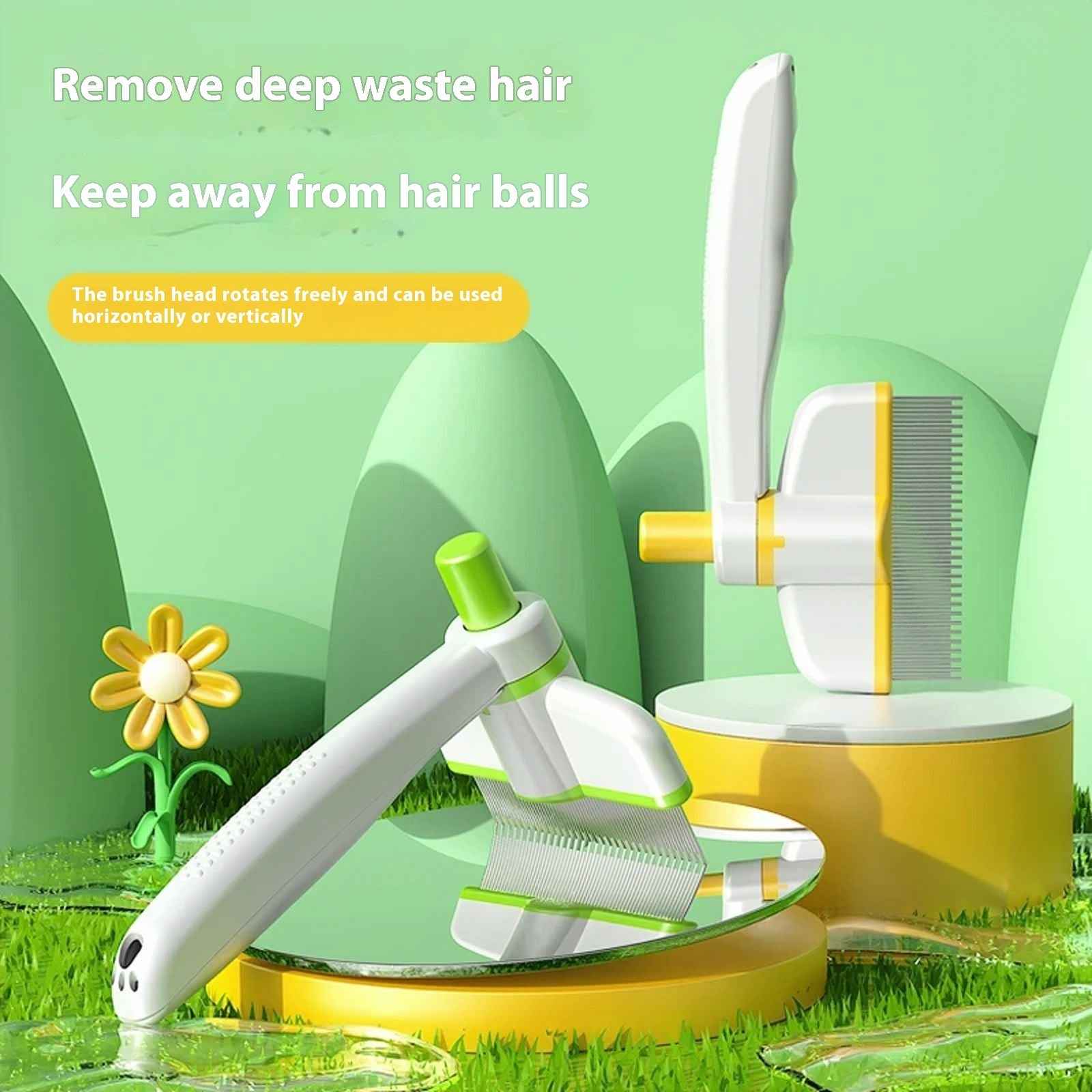 Cat Comb Tie Removal Floating Hair Magic Long Hair Pet Self-Cleaning Row Dog Cat Comb Grooming Supplies Flea Removal Brush Pets Products