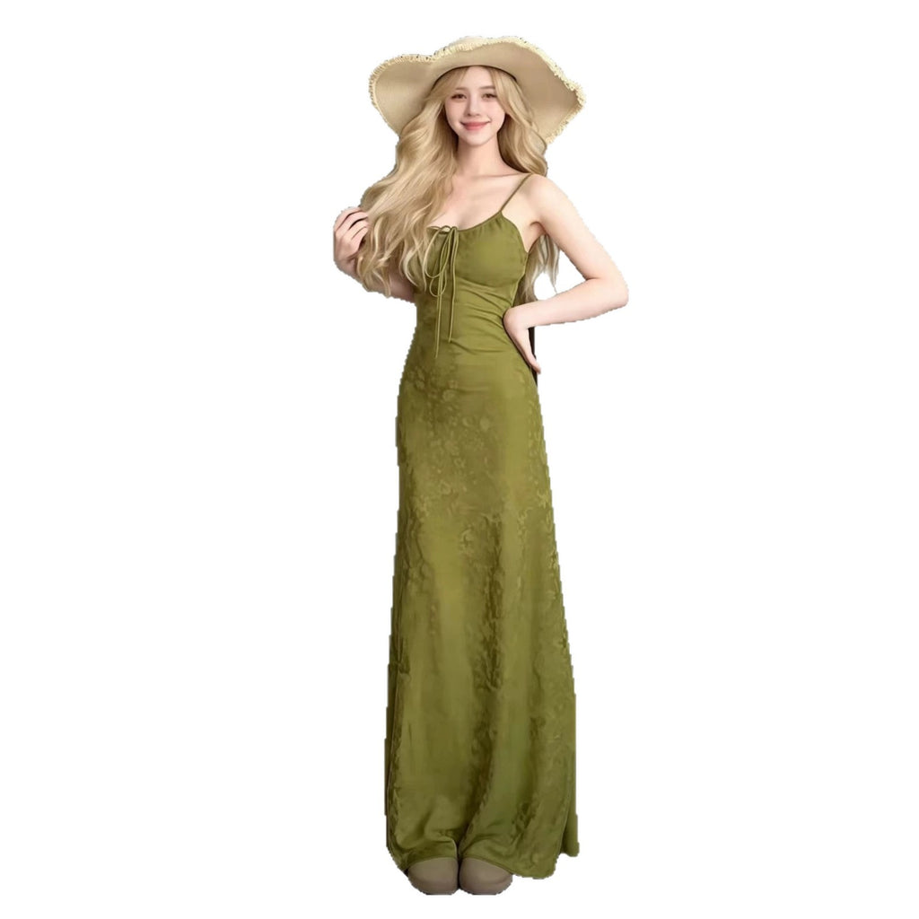 Sexy Beach-Style Strap Dress With Built-in Padded Bra