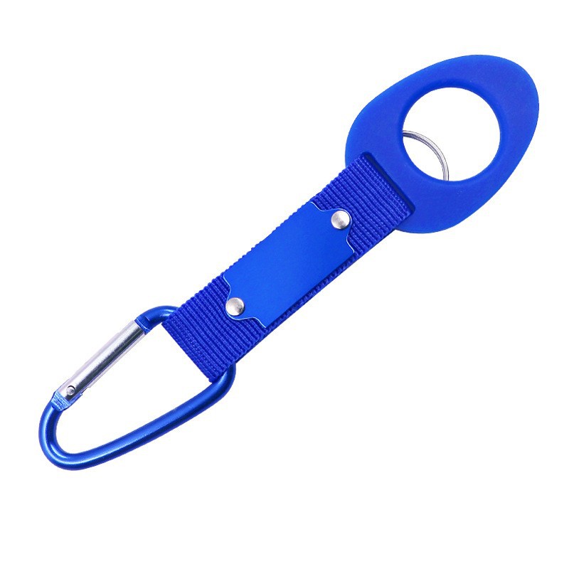 زجاجة ماء رياضية خارجية من السيليكون مع مشبك للزجاجة المعدنية