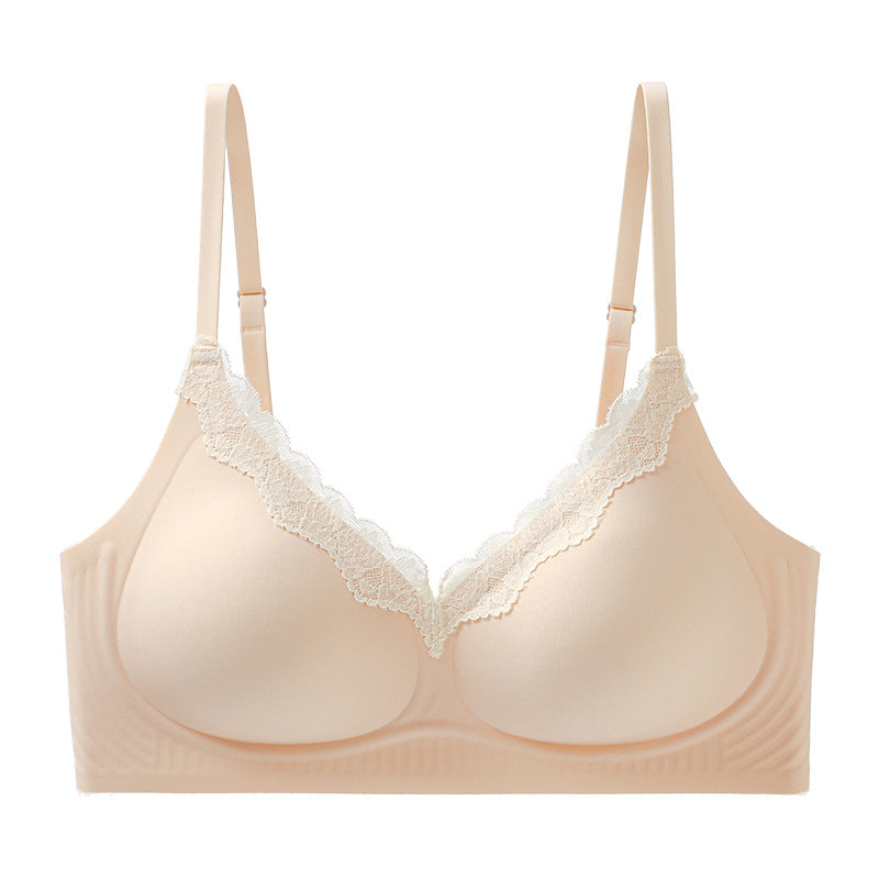 V-neck Lace Seamless Comfortable Bra