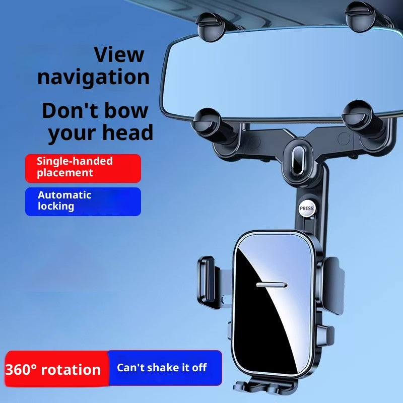 Rearview Mirror Clip-on Car Phone Holder