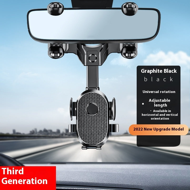 Rearview Mirror Clip-on Car Mobile Phone Special Navigation Bracket
