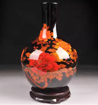 陶瓷花瓶现代时尚展示架陶瓷瓶摆件